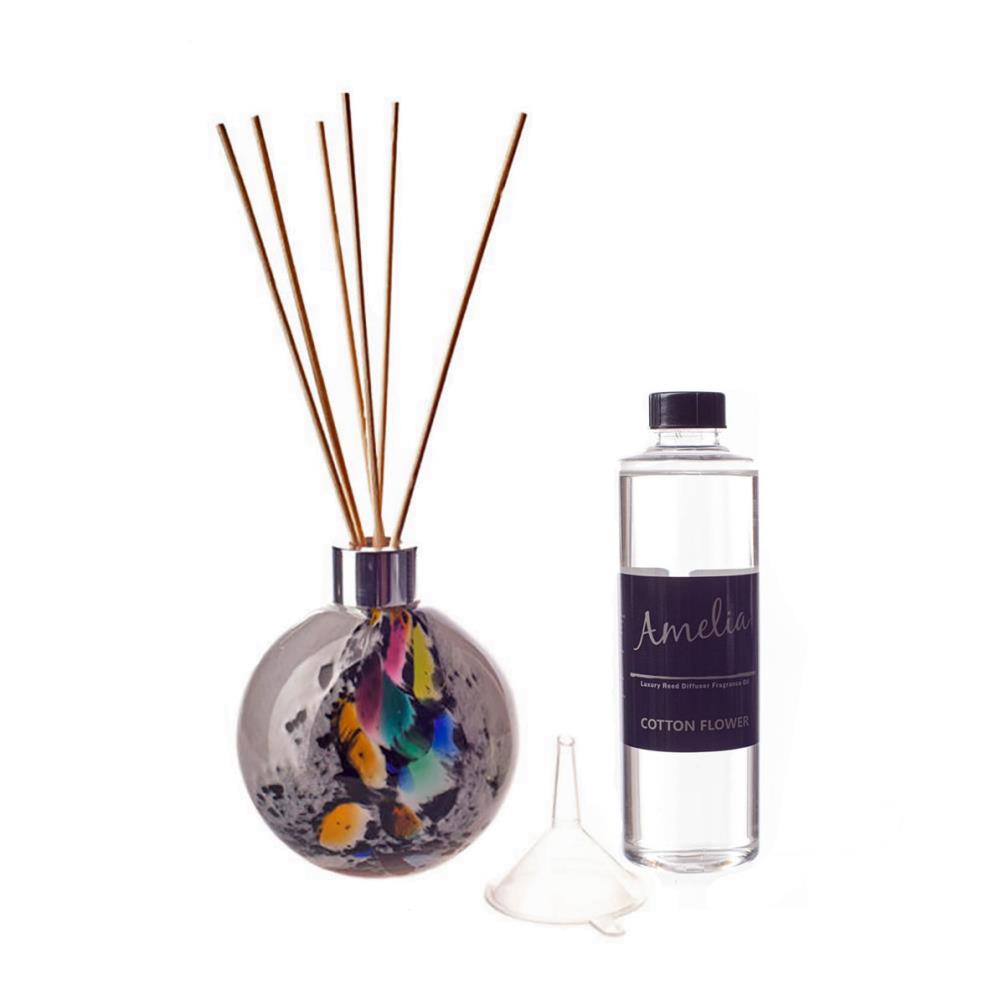 Amelia Art Glass Greyferno Reed Diffuser Gift Set  £35.99